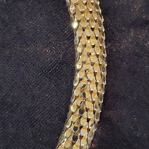 Vintage 1970s Gold Mesh Snake Belt - Picture 4 of 6